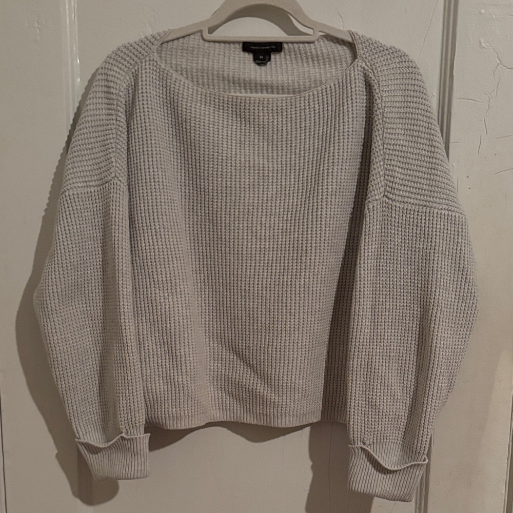 French Connection Millie Mozart Cotton Waffle-Knit Sweater